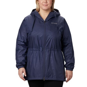 Dámské Bundy Columbia Auroras Wake III Mid Plus Size Tmavě Blankyt CEIAHR942